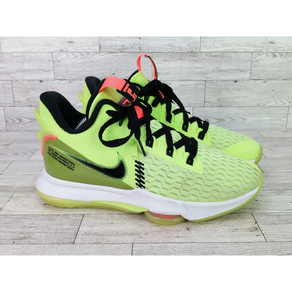 Nike LeBron Witness 5 Grinch Lime Glow Mango Shoes CQ9380-300 Sneakers Men's 8